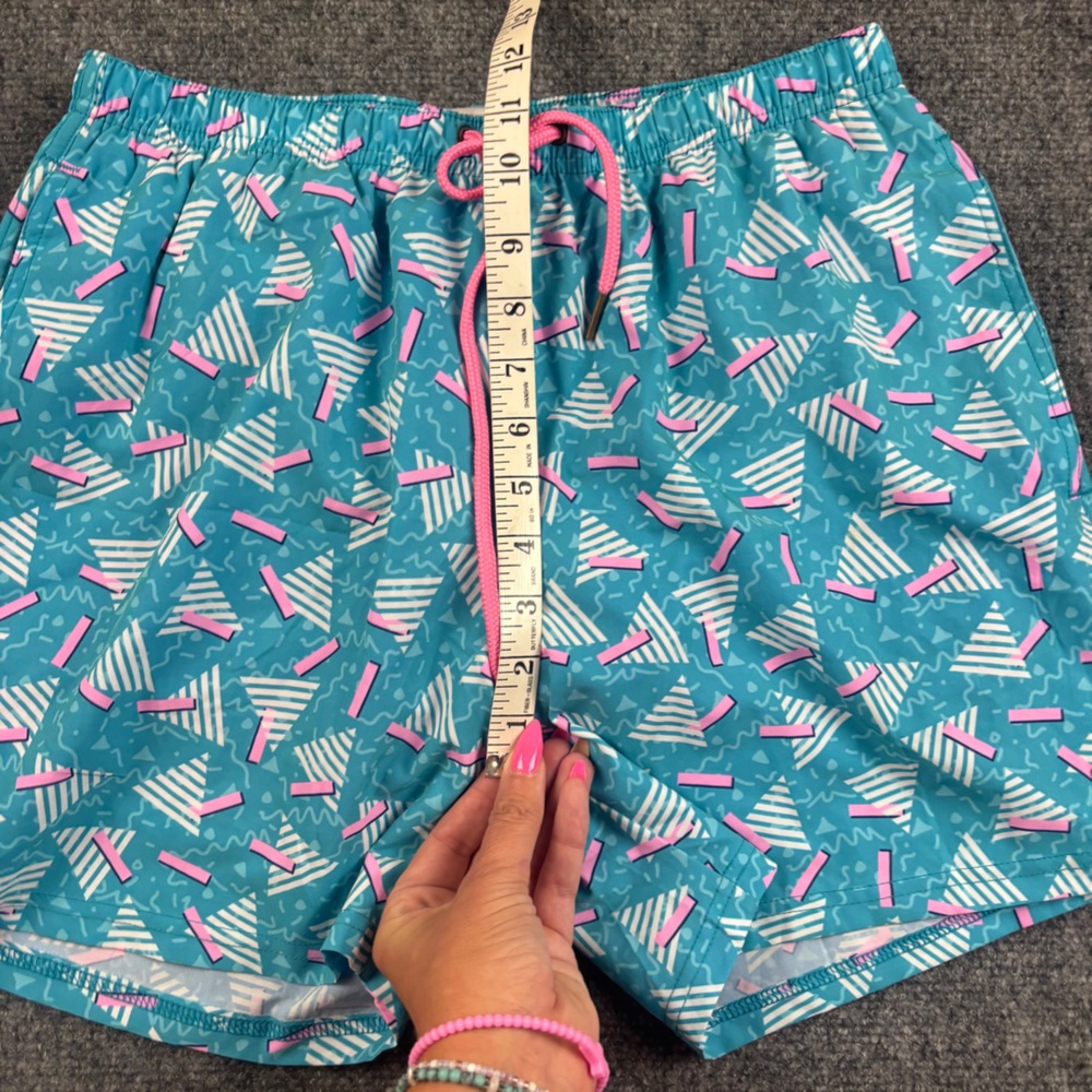 THIRD WAVE Mens Swimming Trunks Blue/Pink w/compression liner size: Medium - Picture 9 of 10